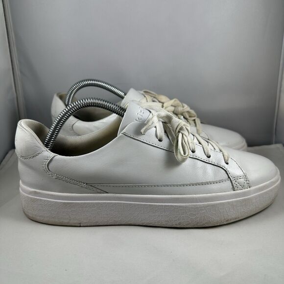 Kizik Vegas Walking Shoes Men’s 7.5 / 9 Women’s White Leather Casual Lace Up - Picture 4 of 9